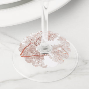 Étiquette Pour Verre De Vin Carte des arbres 2