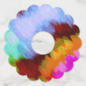 Étiquette Pour Verre De Vin Cascade aquarelle, nature 2 (Devant)