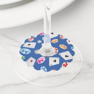 Étiquette Pour Verre De Vin Casino, accessoires de jeux motif 6