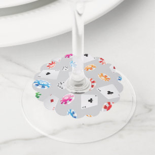 Étiquette Pour Verre De Vin Casino, Accessoires de jeux motif 8