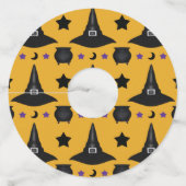 Étiquette Pour Verre De Vin Casquette sorcier Motif Halloween (Dos)