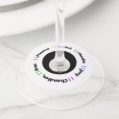 Étiquette Pour Verre De Vin Celui avec du vin... (De près)