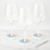 Étiquette Pour Verre De Vin Cercles Mandala 3 (Lot)