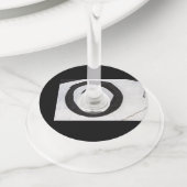 Étiquette Pour Verre De Vin cible déchirures (De près)