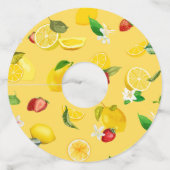 Étiquette Pour Verre De Vin Citron et fraise 3 (Dos)