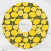 Étiquette Pour Verre De Vin Citron Jaune Moderne Amusant mignon (Dos)