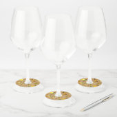 Étiquette Pour Verre De Vin citrons d'aquarelle 33 (Lot)