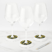 Étiquette Pour Verre De Vin citrons d'aquarelle 7 (Lot)