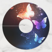Étiquette Pour Verre De Vin Clowing Night Butterflies (Devant)