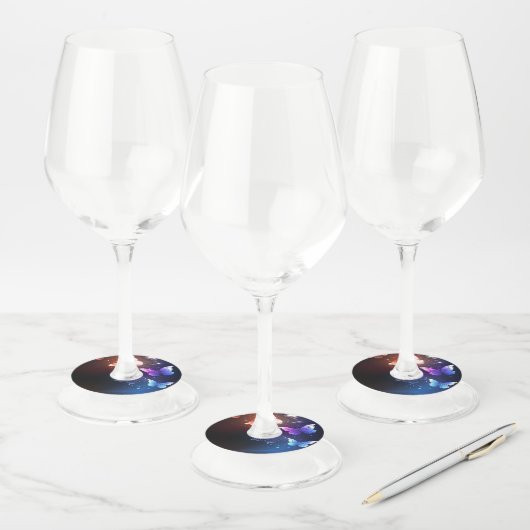 Étiquette Pour Verre De Vin Clowing Night Butterflies (Lot)