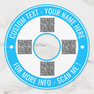 Étiquette Pour Verre De Vin Code QR et Verre de vin personnalisé Étiquette vos