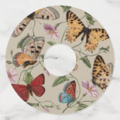 Étiquette Pour Verre De Vin Collection de la papillon Moth Nature Dessin (Dos)