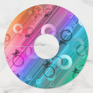 Étiquette Pour Verre De Vin Composition Abstraite