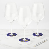Étiquette Pour Verre De Vin Composition avec papillons Sapphire (Lot)
