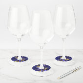 Étiquette Pour Verre De Vin Composition avec papillons Sapphire (Lot)