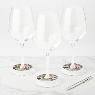 Étiquette Pour Verre De Vin Conception botanique vintage