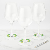 Étiquette Pour Verre De Vin Conception de citron vert Lime Limoncillos - Nom d (Lot)