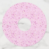 Étiquette Pour Verre De Vin Conception de motif abstrait Terrazzo (Devant)