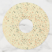 Étiquette Pour Verre De Vin Conception de motif abstrait Terrazzo (Devant)