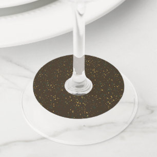 Étiquette Pour Verre De Vin Conception de motif abstrait Terrazzo