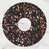 Étiquette Pour Verre De Vin Conception de motif abstrait Terrazzo (Devant)