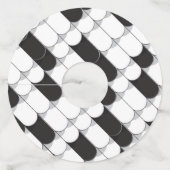 Étiquette Pour Verre De Vin Construction Abstraite (tuiles) (Devant)