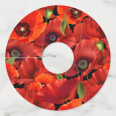 Étiquette Pour Verre De Vin Coquelicot (Dos)