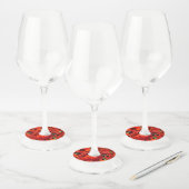 Étiquette Pour Verre De Vin Coquelicot (Lot)