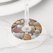 Étiquette Pour Verre De Vin Coques de mer (De près)