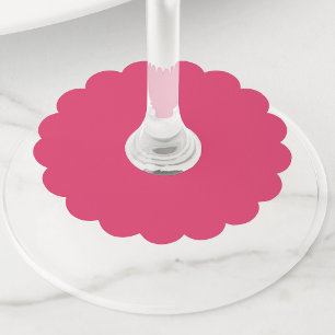 Étiquette Pour Verre De Vin Couleur Uni Cerise   Classique   Élégant   Tendanc