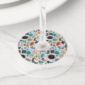 Étiquette Pour Verre De Vin Crazy head (De près)