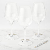 Étiquette Pour Verre De Vin Cube industriel en feuille de mariage - Nom du cou (Lot)