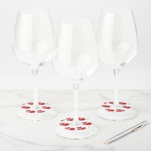 Étiquette Pour Verre De Vin Curled fox (Lot)