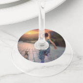 Étiquette Pour Verre De Vin Custom Personalized Photo  (De près)