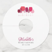 Étiquette Pour Verre De Vin Dégustation de vin (Devant)