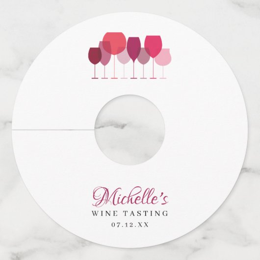 Étiquette Pour Verre De Vin Dégustation de vin (Devant)