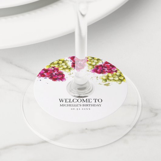 Étiquette Pour Verre De Vin Dégustation de vin de raisin (De près)