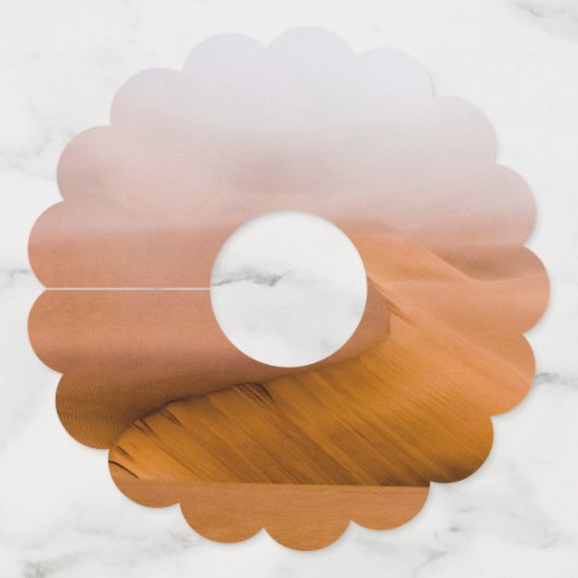 Étiquette Pour Verre De Vin Désert de Foggy Namib (Devant)