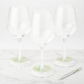 Étiquette Pour Verre De Vin Design floral 21 (Lot)