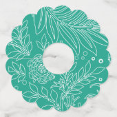 Étiquette Pour Verre De Vin Design floral 34 (Devant)