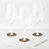 Étiquette Pour Verre De Vin Design métallique texturé rustique (Lot)