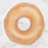 Étiquette Pour Verre De Vin Donut Pink Frosting Sprinkles Cute | (Dos)