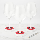 Étiquette Pour Verre De Vin Drapeau albanais (Lot)