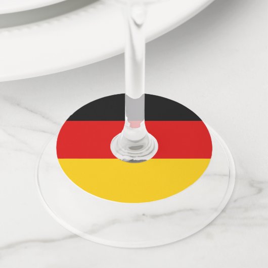 Étiquette Pour Verre De Vin Drapeau allemand (De près)