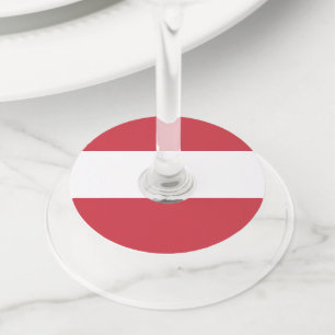 Étiquette Pour Verre De Vin Drapeau autrichien