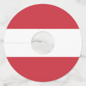 Étiquette Pour Verre De Vin Drapeau autrichien (Dos)