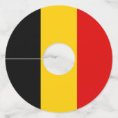 Étiquette Pour Verre De Vin Drapeau de Belgique (Dos)