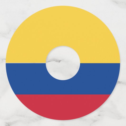 Étiquette Pour Verre De Vin Drapeau de Colombie (Dos)