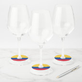 Étiquette Pour Verre De Vin Drapeau de Colombie (Lot)