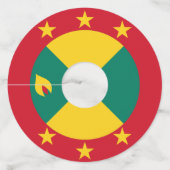 Étiquette Pour Verre De Vin Drapeau de la Grenade (Dos)